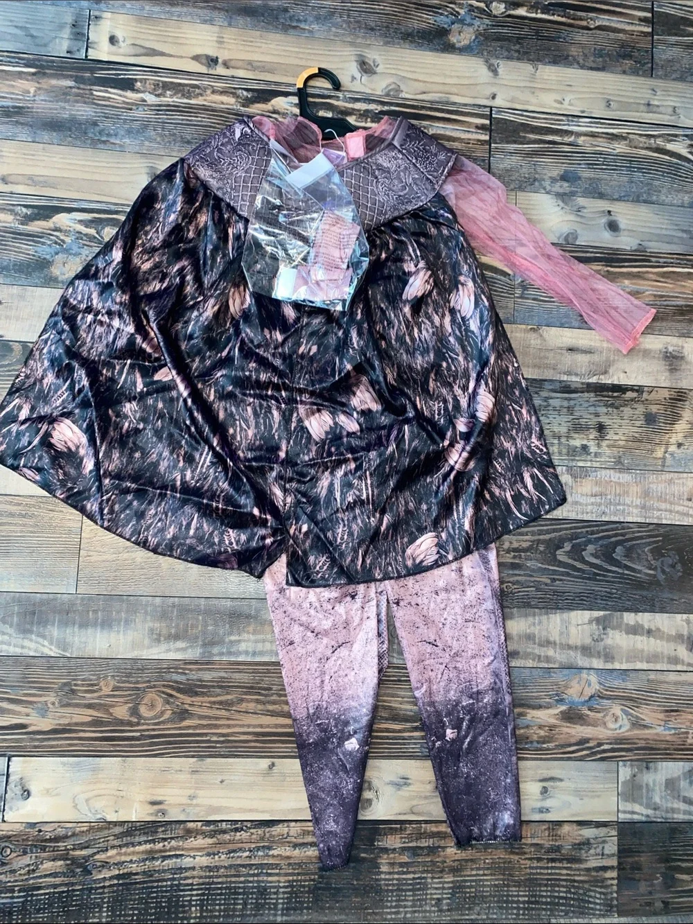 Disney Pink and Purple Audrey Costume with gloves size small 4-6